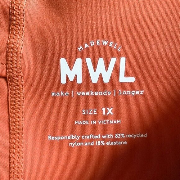 NWT Madewell MWL Form  High-Rise 25" Leggings - NB879 - Rusty Torch 1X - Picture 5 of 6